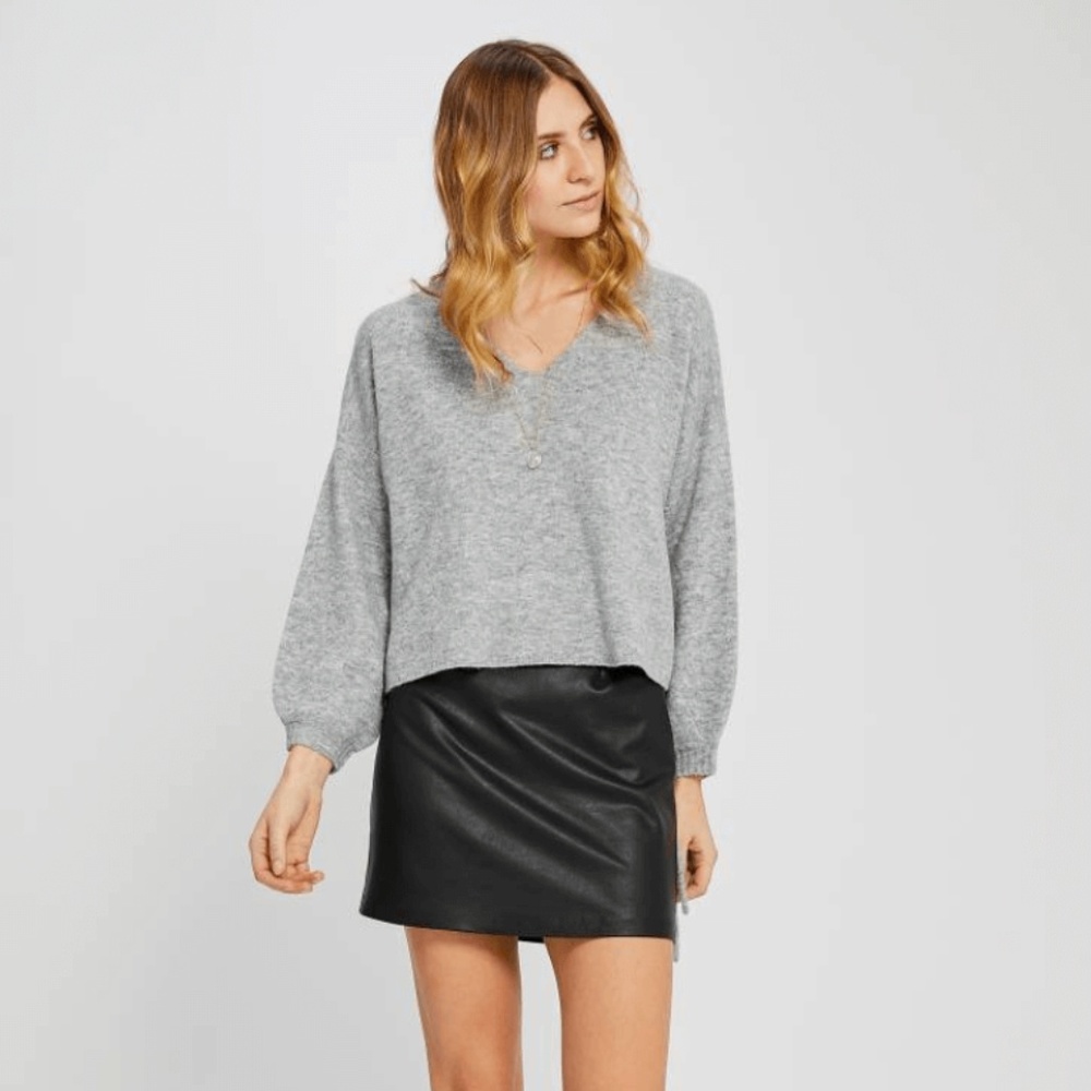 Gentle Fawn Pauline Sweater in Heather Grey